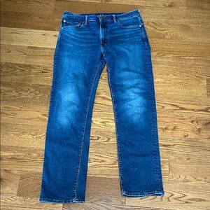 American Eagle Outfitters Men's Dark Blue Straight Jeans